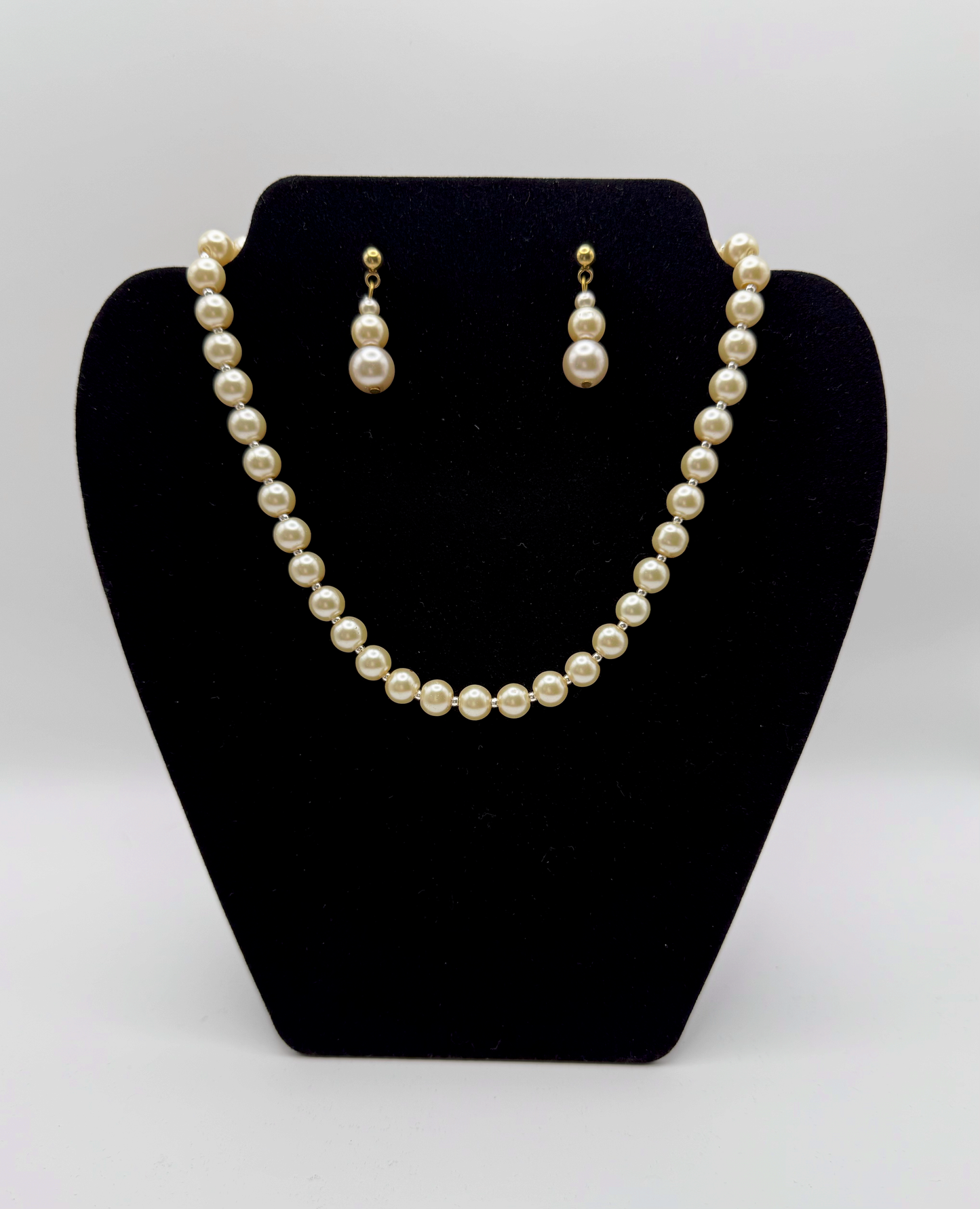 Classic Pearl Drop Necklace & Earrings