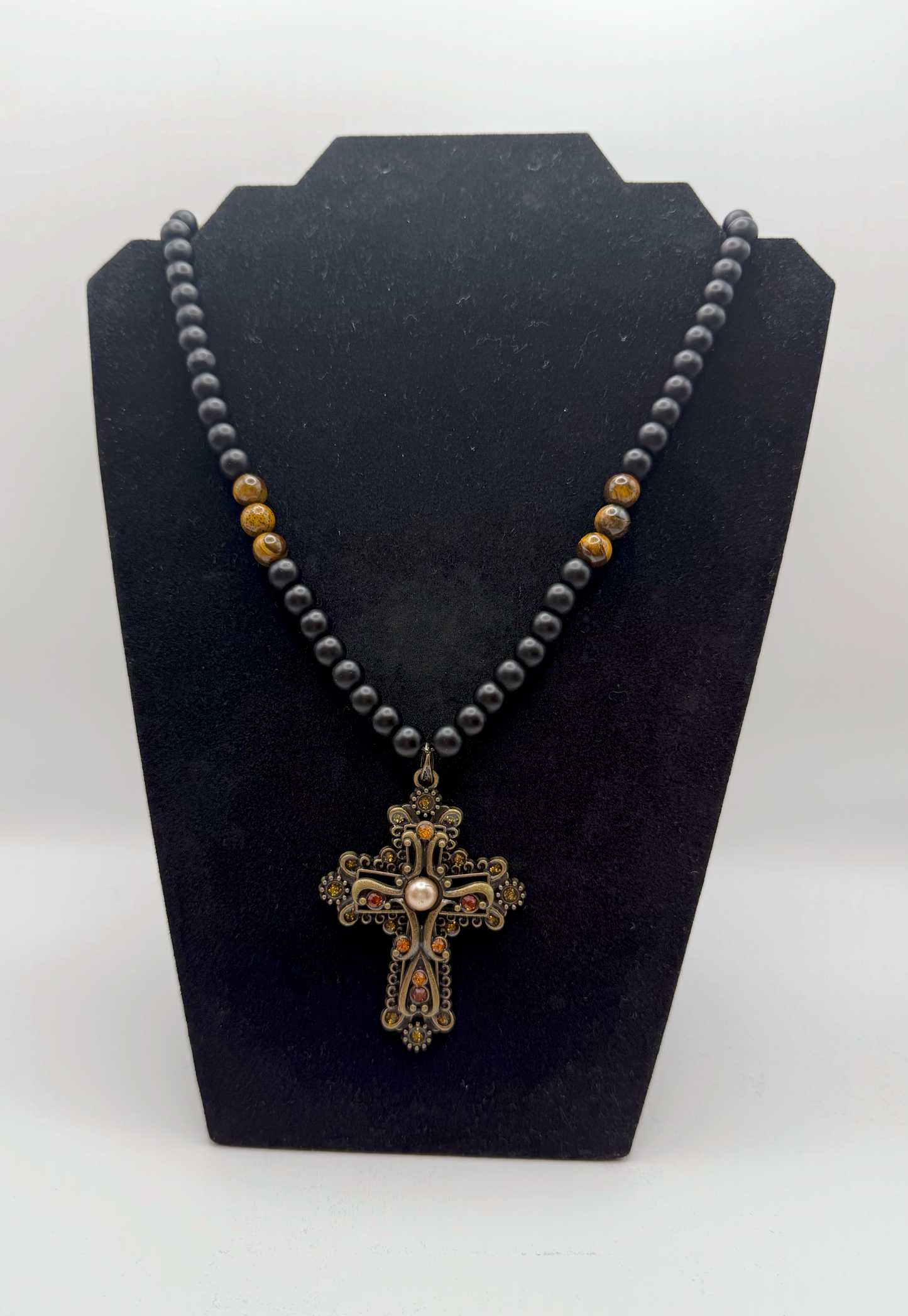 Ornate Cross Pendant Necklace