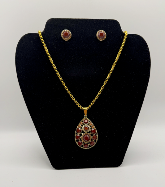 Ruby Royale Necklace Set