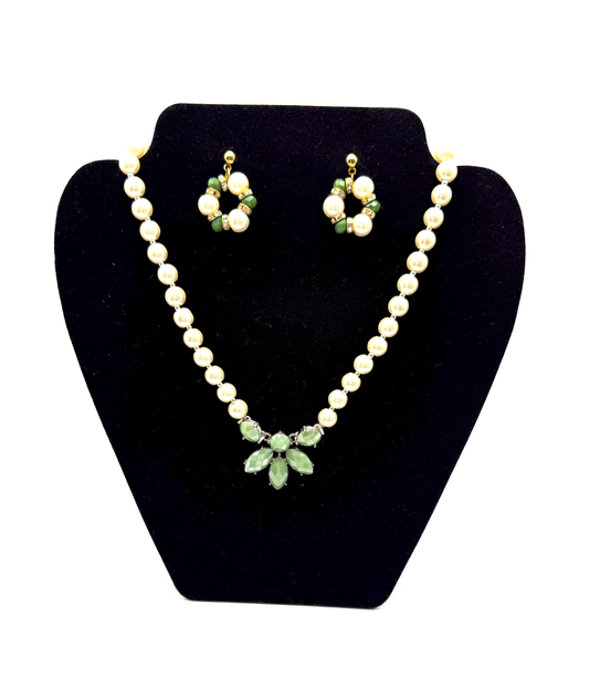 Mint Blossom Pearl Set