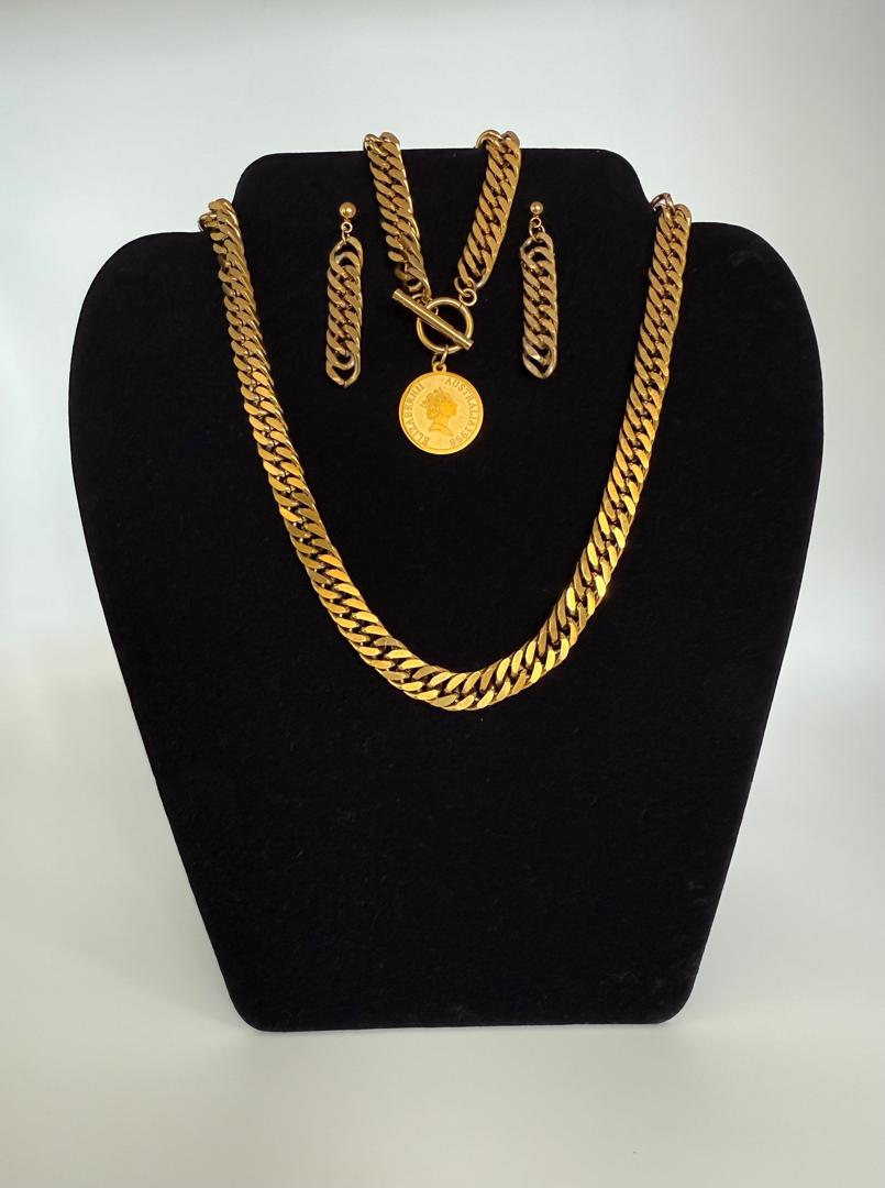 Cartier-Style Curb Chain Suite